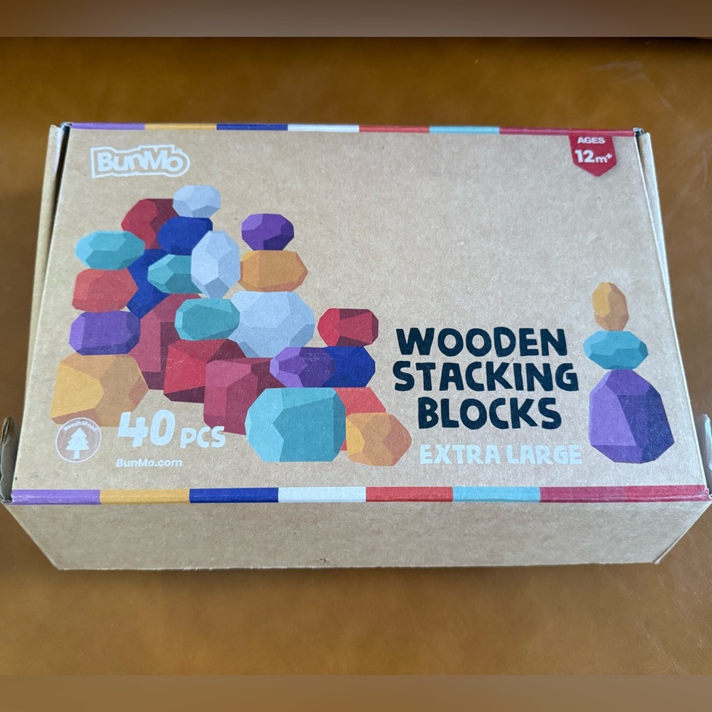 BunMo Wooden Stacking Blocks - Multicolor